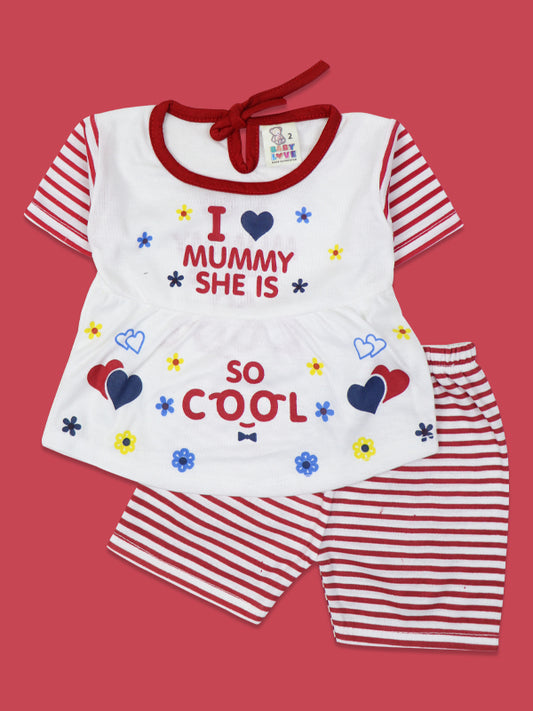 NBS08 HG Newborn Baby Suit 3Mth - 9Mth Mummy Red