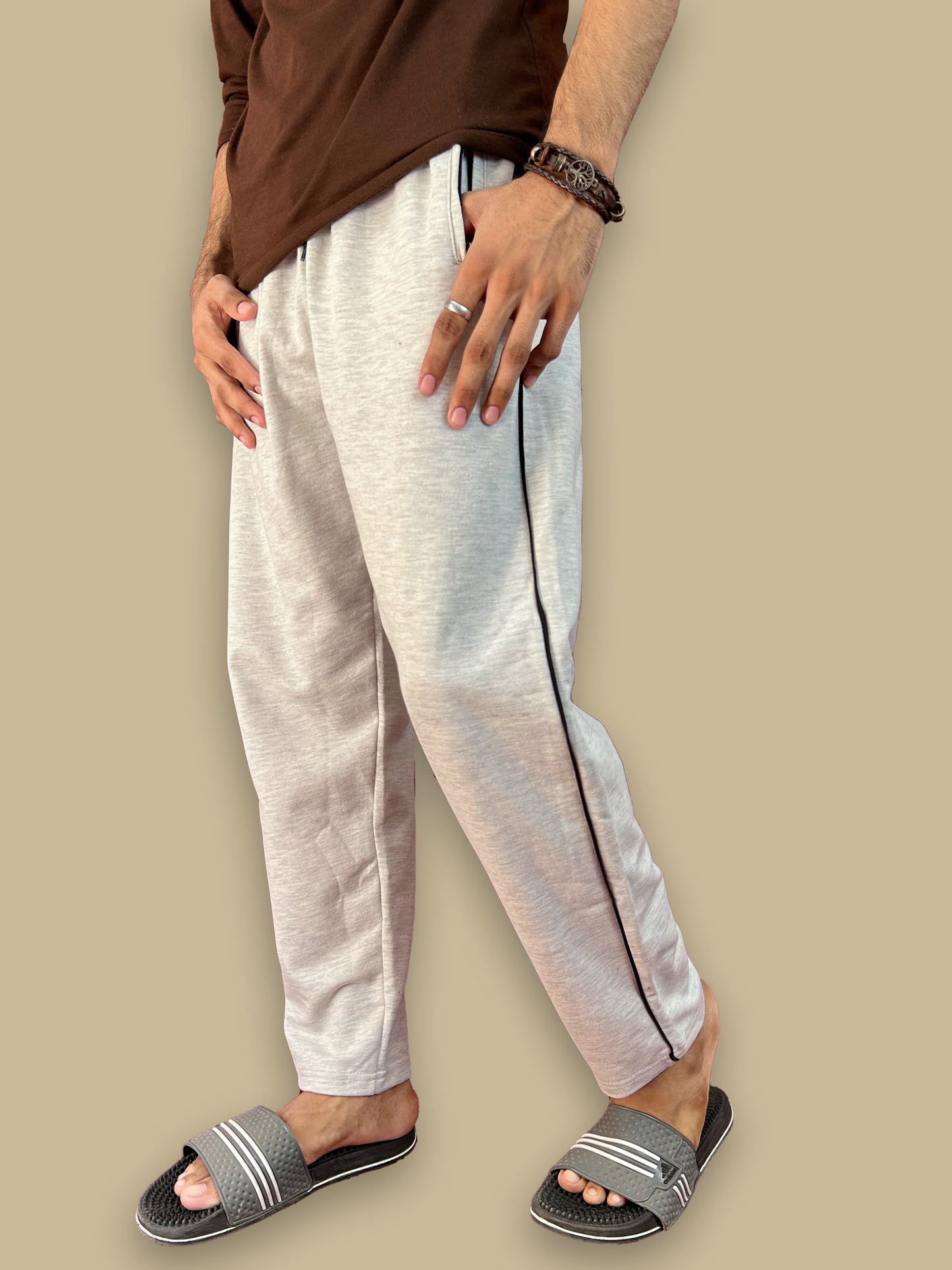 White Plain Trouser For Men's MT97