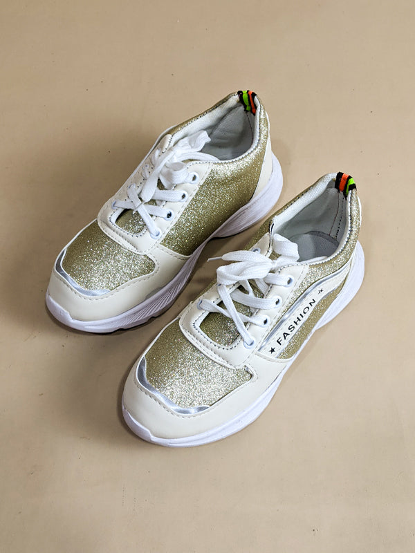 Golden Sneakers For Women/Girls GWS04