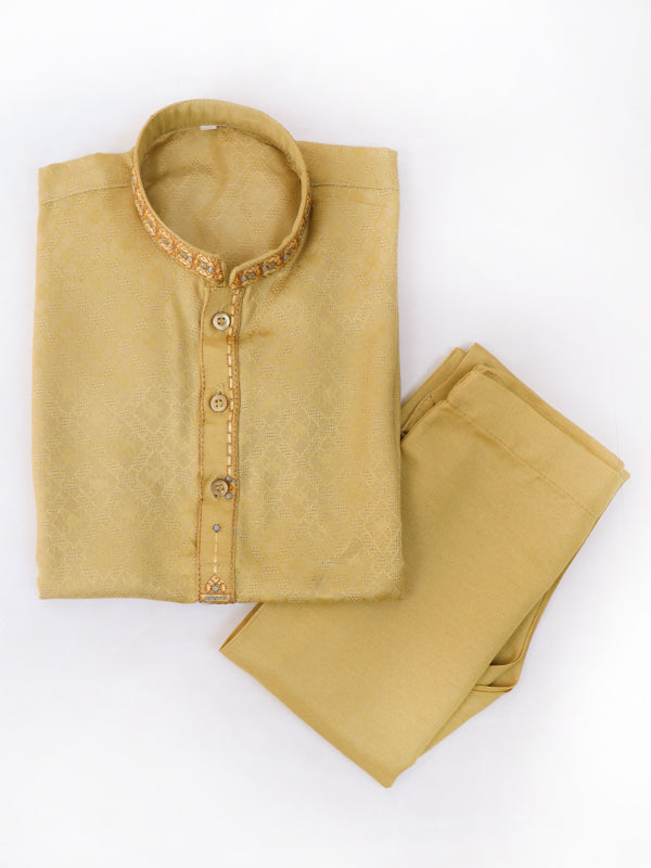 BKS05 AM Kurta Pajama Suit 2Yrs - 14Yrs Mustard