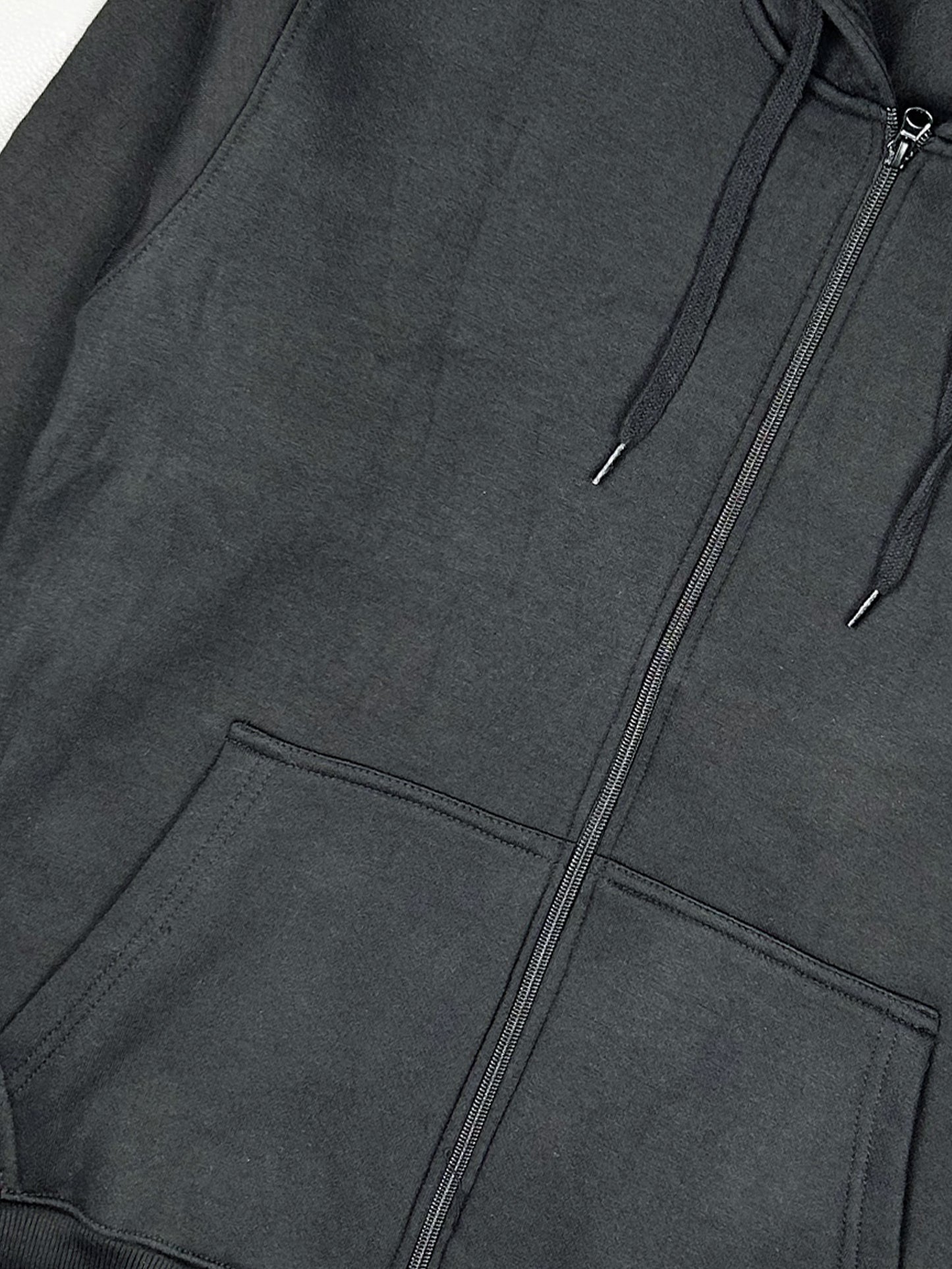 Dark Grey Zipper Hoodie For Men MH27