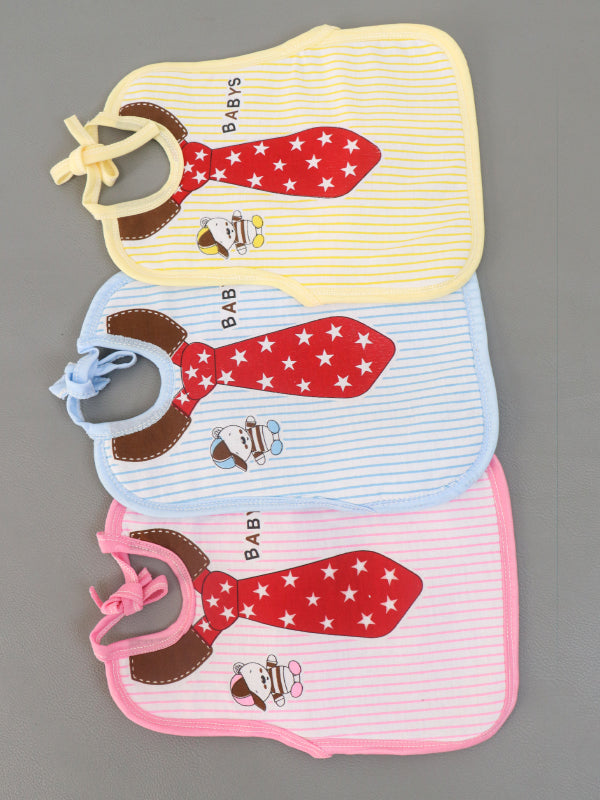 Pack Of 3 Tie Printed Bibs For Newborn