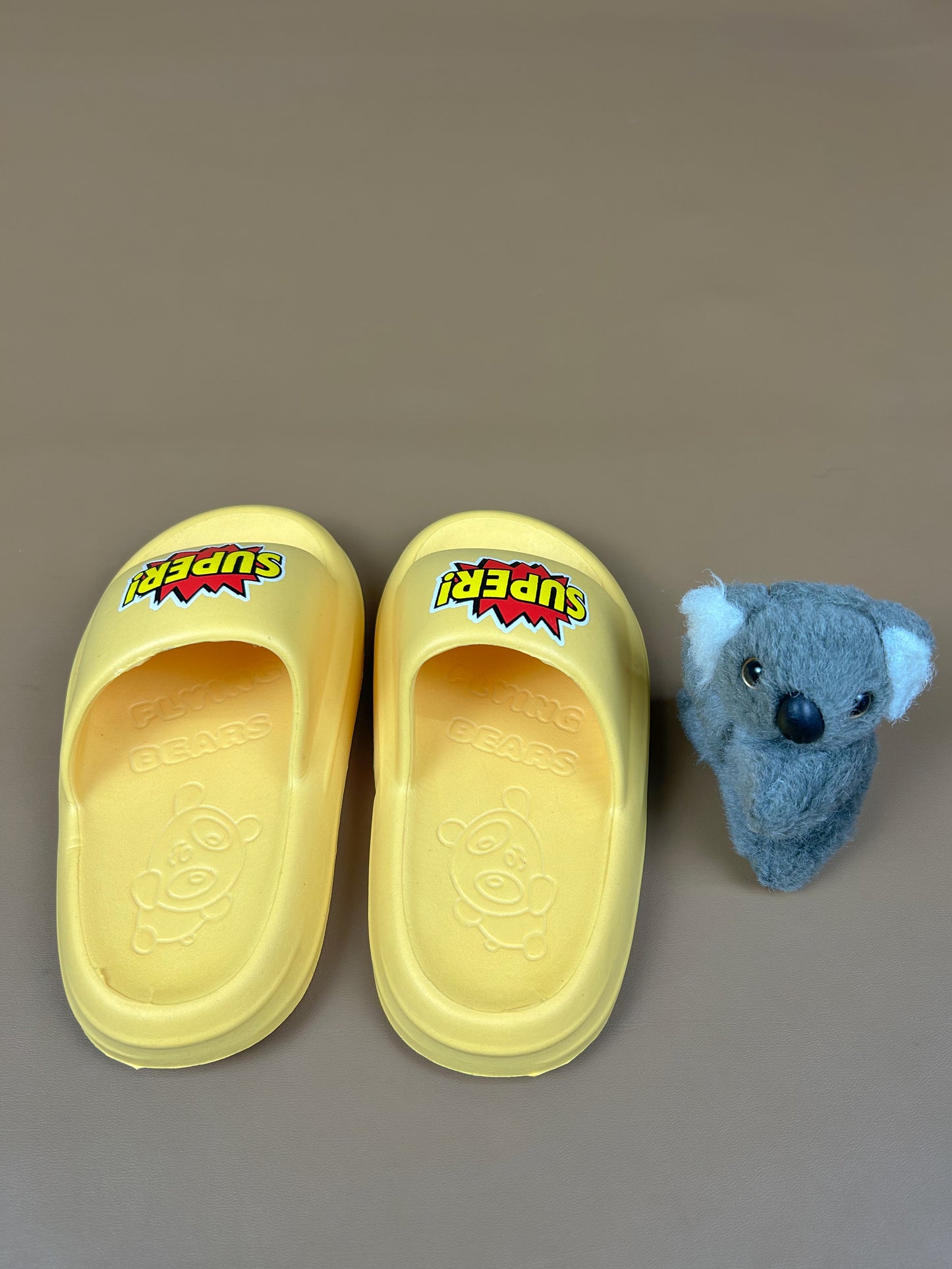 Beige Casual Soft Slippers for Kids KS16