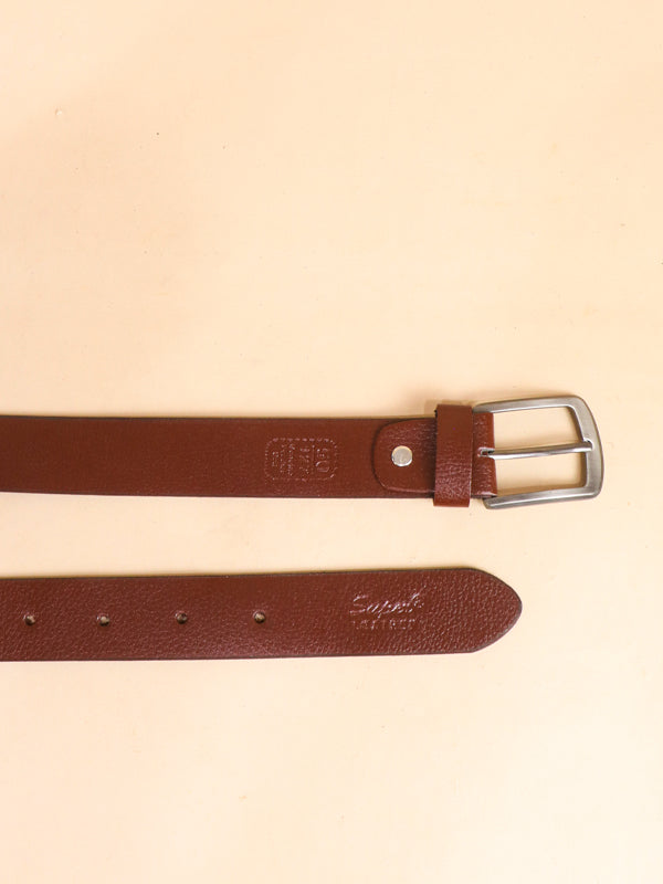 Brown Faux Leather Belt For Men's MB12