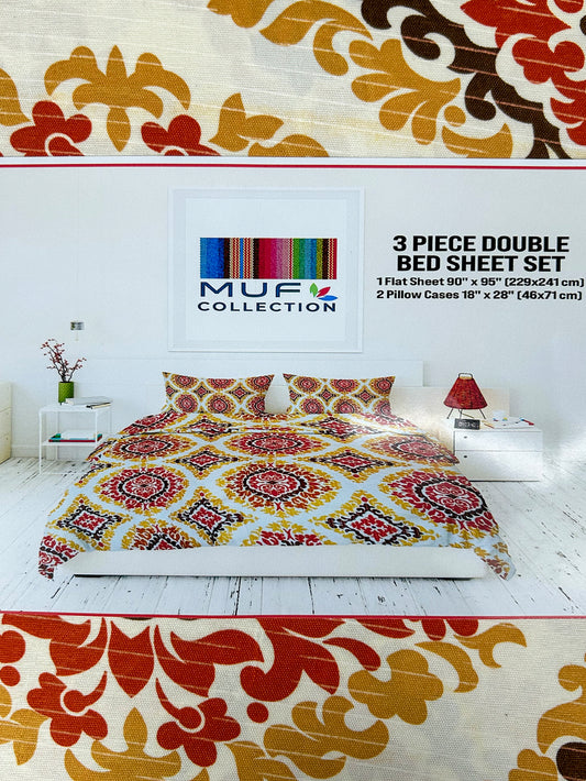 3pc Double Bed Sheet BS54