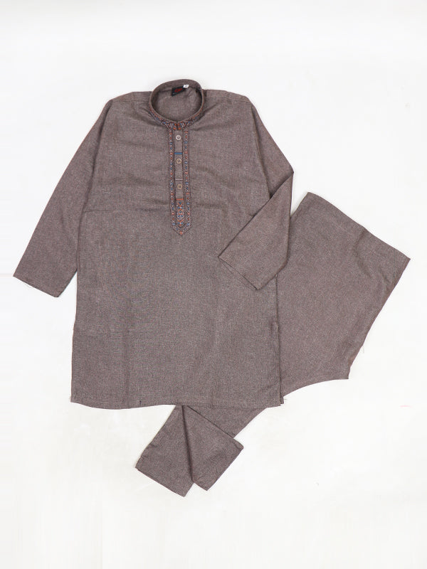 AM 366 Boys Kurta Pajama Suit 2Yrs - 14Yrs Light Brown