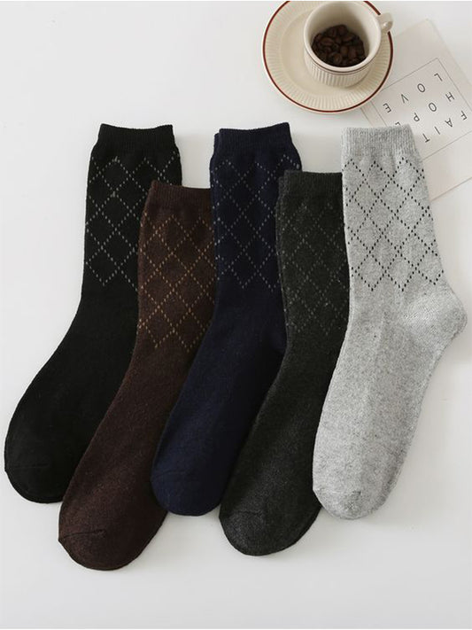 Pack of 3 Classic Socks For Men - Multicolor & Multidesign