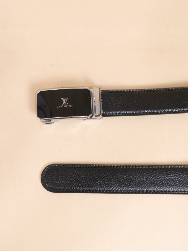 Black Faux Leather Belt For Men's MB20