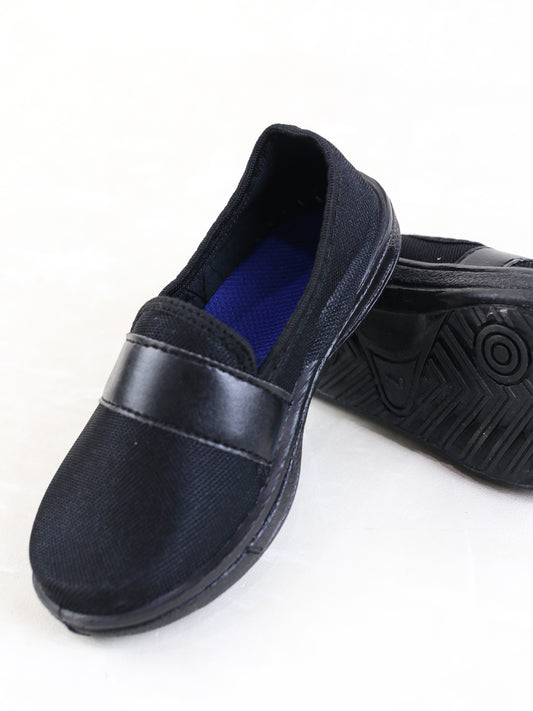 BS55 Boys Slip-On Shoes 13Yrs - 17Yrs Black