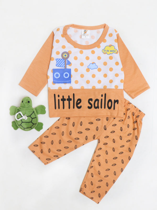RG Newborn Baba Suit 3Mth - 9Mth Little Sailor Light Orange