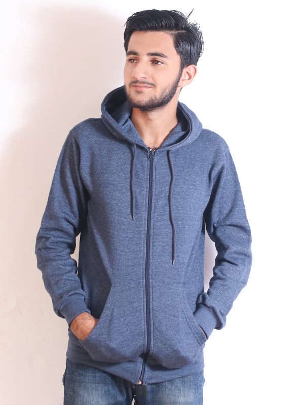 Unisex Zipper Hoodie Blue MH47