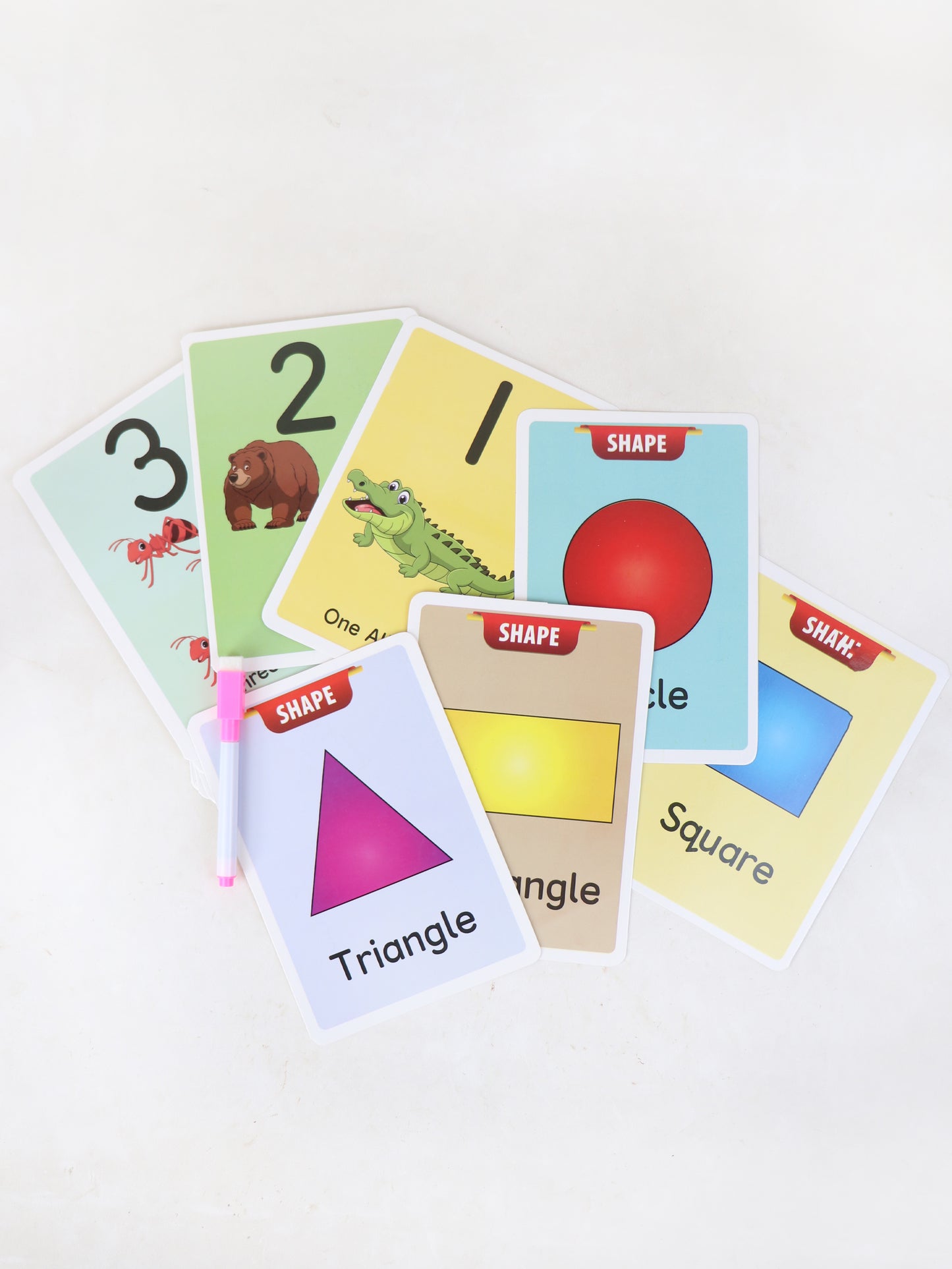 Maths Numbers & Shapes 24 Jumbo Flash Cards