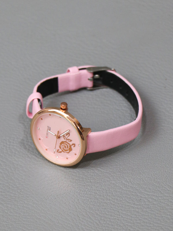 Light Pink Stylish Wrist Watch for Women WW26