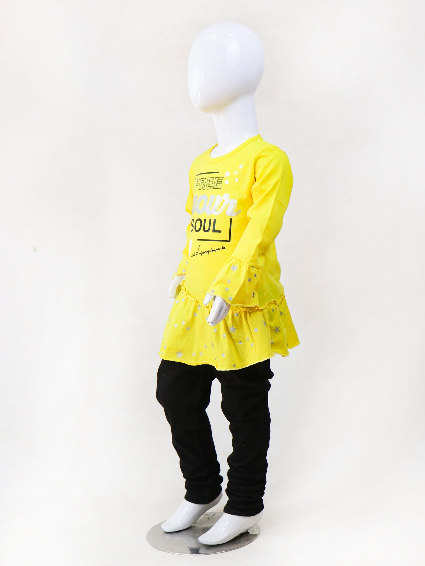 GTS08 SK Full Sleeves Girls T-Shirt 1Yr - 4Yrs Soul Yellow