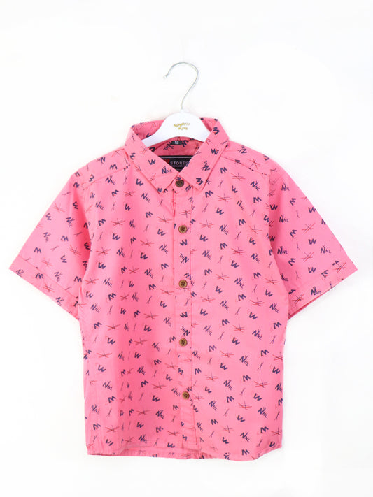 NB Boys Casual Shirt 3Yrs- 13Yrs Printed Pink