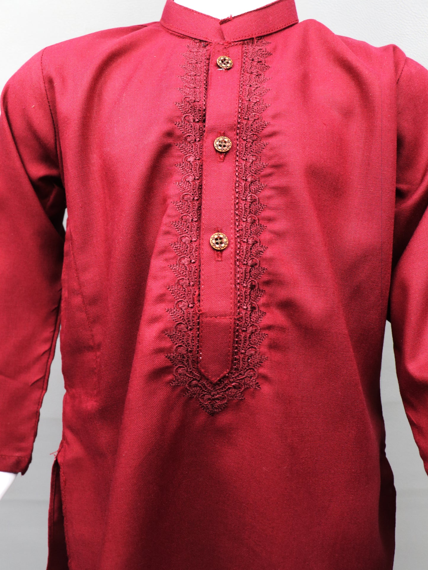 2Yrs - 14Yrs 681 Dark Maroon Kameez Shalwar Suit For Boys BKS106