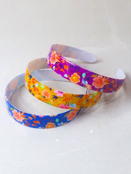 Pack Of 3 Multicolor & Multidesign Hair Band For Girls GHB11