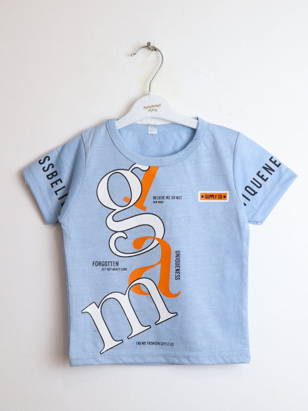 ATT Boys T-Shirt 1 Yrs - 4 Yrs GM Light Blue