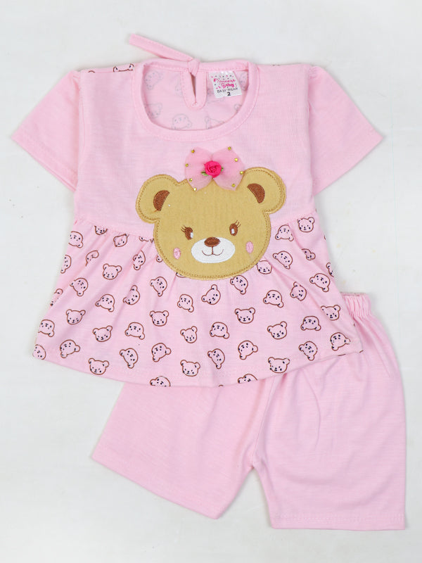 NBS08 HG Newborn Baby Suit 3Mth - 9Mth Bear Pink