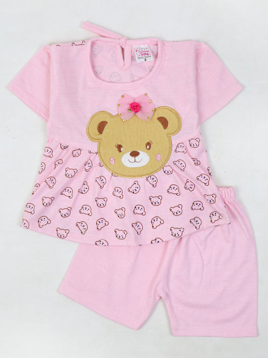 NBS08 HG Newborn Baby Suit 3Mth - 9Mth Bear Pink