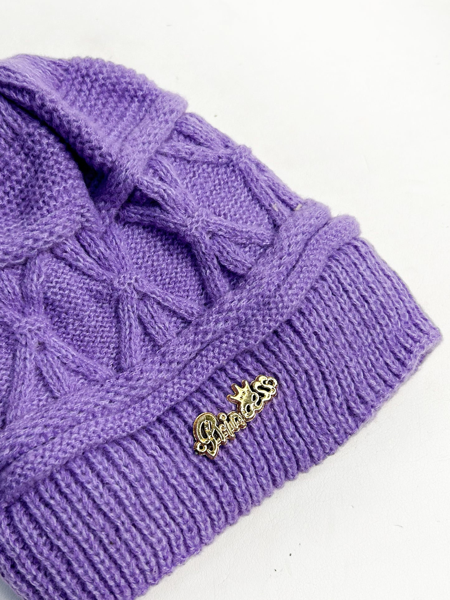 Purple Multidesign Winter Warm Beanie Hat For Women's/Winter Cap For Girls WWC03