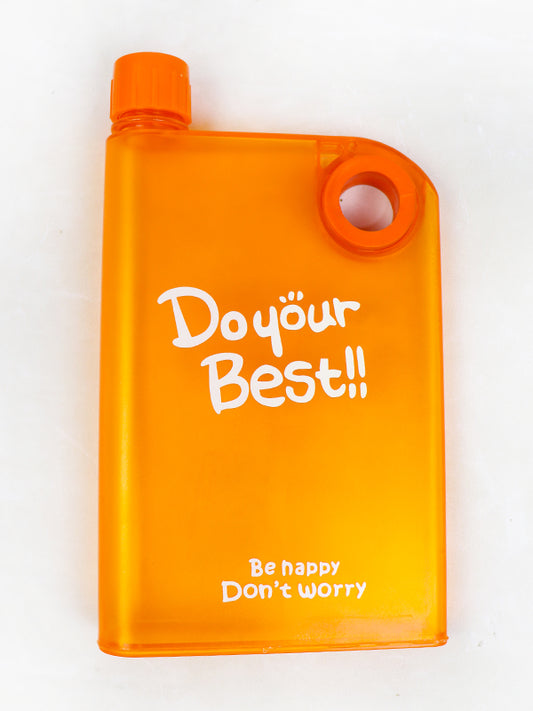 Crystal Notebook Style Water Bottle Orange