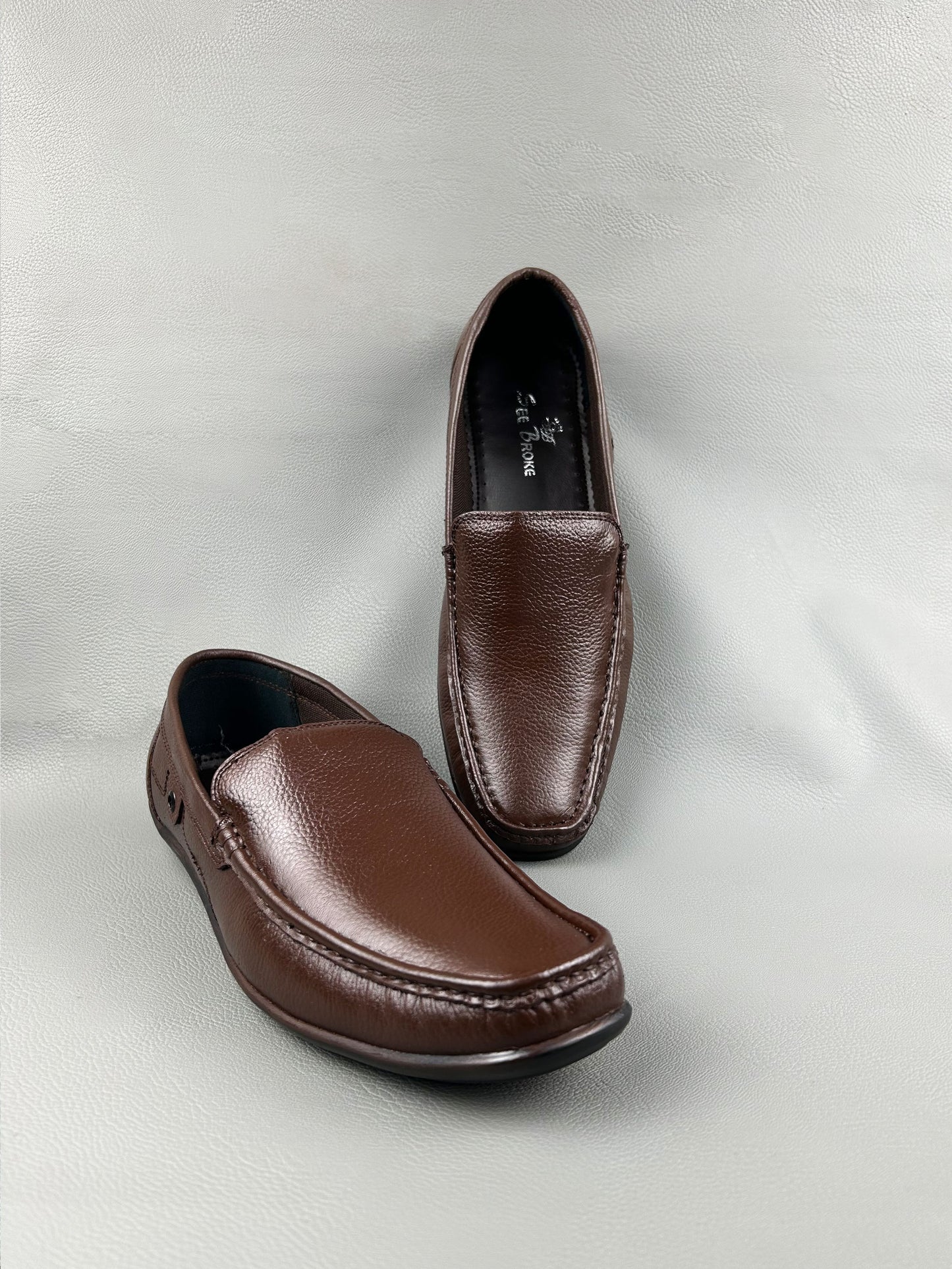 Brown Leather Formal Shoes For Men MS92