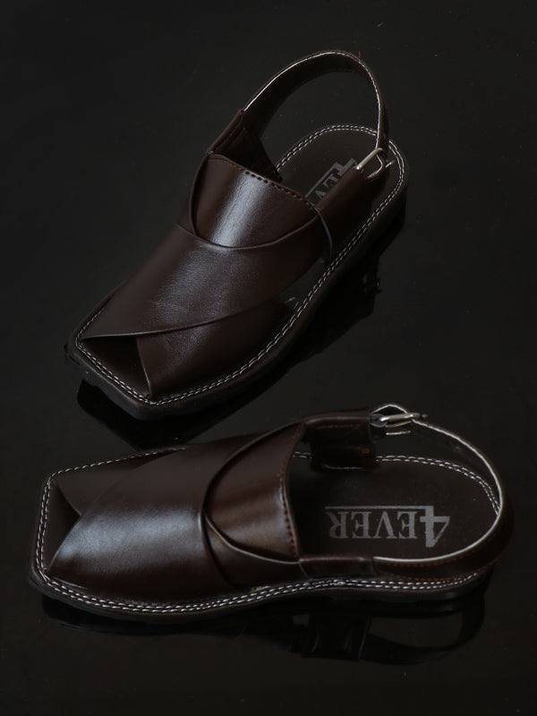 BPC04 Boys Peshawari Sandal 8Yrs - 17Yrs 4Ever Brown