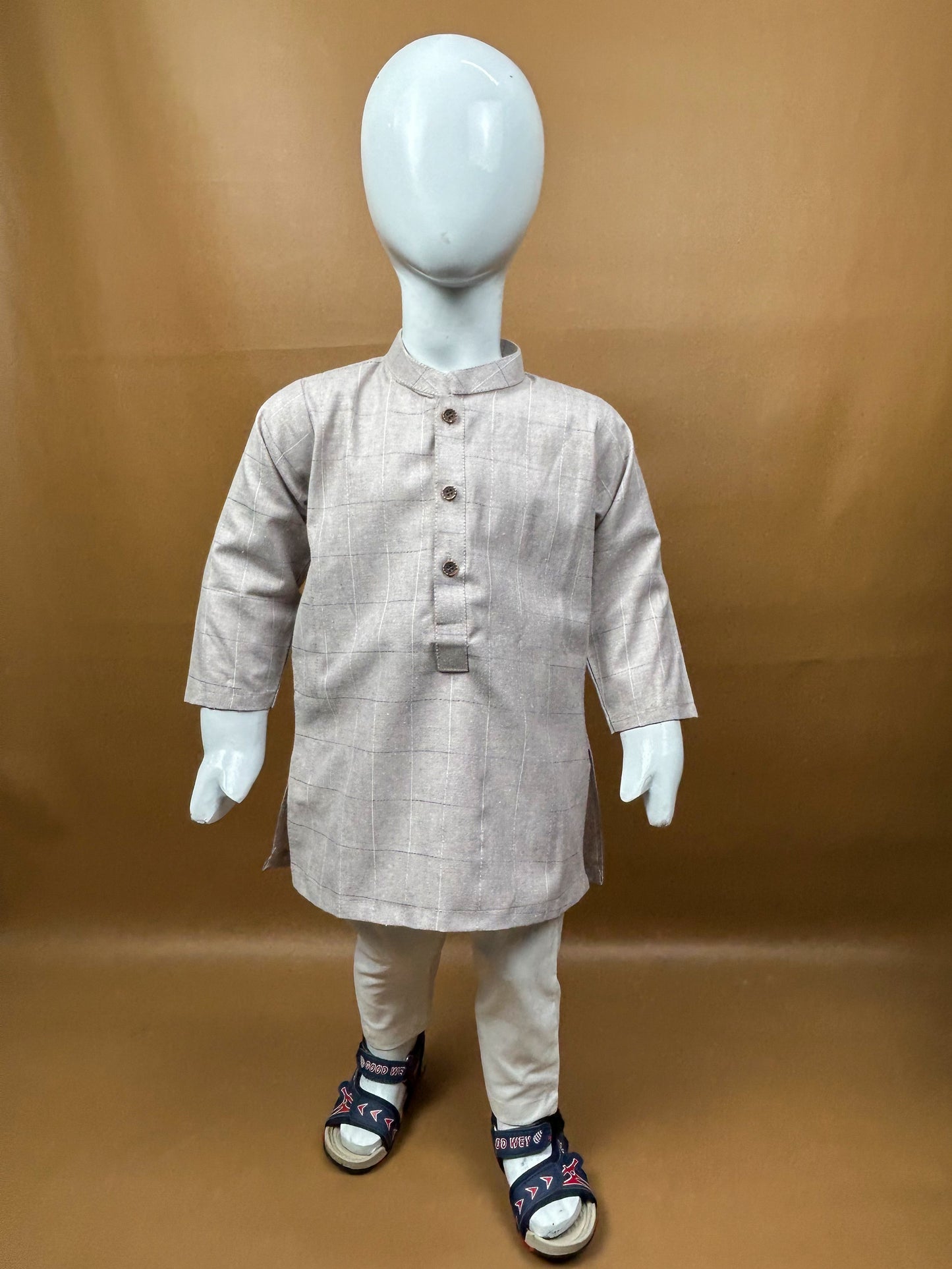 2Yrs - 14Yrs Light Purple Kurta Pajama Suit For Boys BKS114