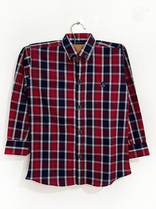 3Yrs - 12Yrs Red Casual Shirt for Boys AZ BCS21