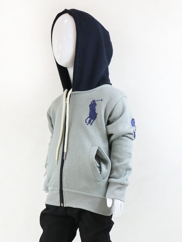 KH12 Kids Zipper Hoodie 2.5Yrs - 8Yrs Polo GG Shade