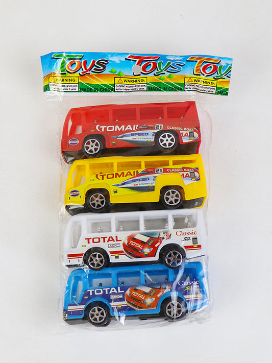 Pack of 4 Toy Bus for Kids