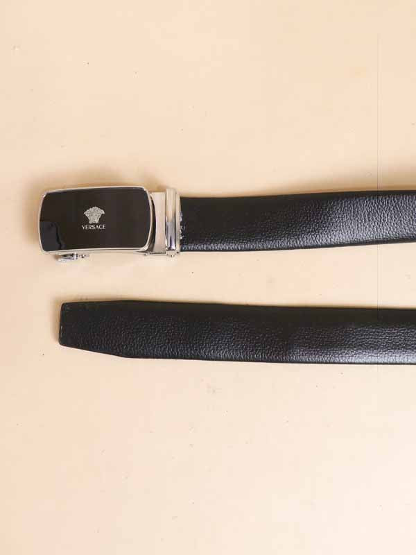 Black Faux Leather Belt For Men's MB21