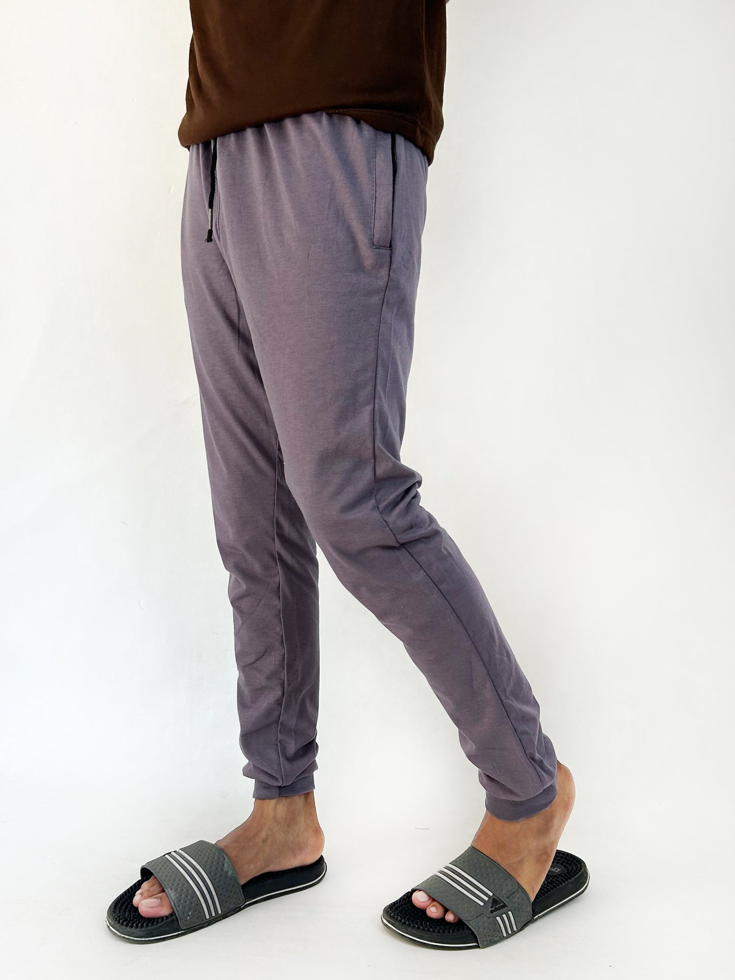 Purple Plain Jersey Trouser For Men SN MT100