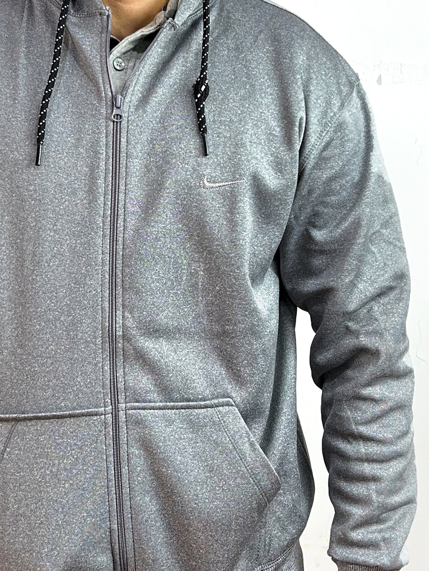 Light Grey Zipper Hoodie For Men MG MH15