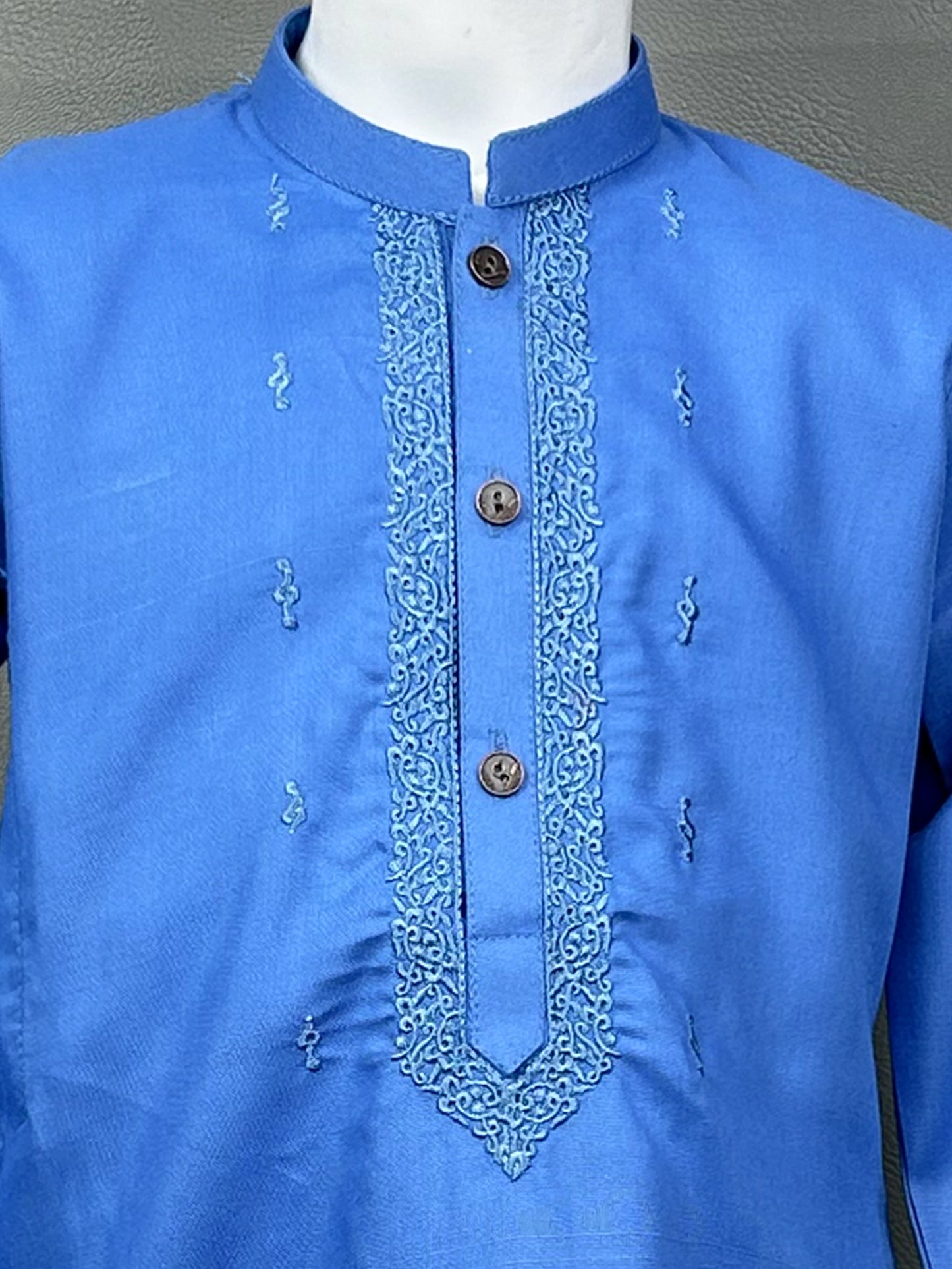 2Yrs - 14Yrs 720 Sky Blue Kameez Shalwar Suit For Boys AM BKS116