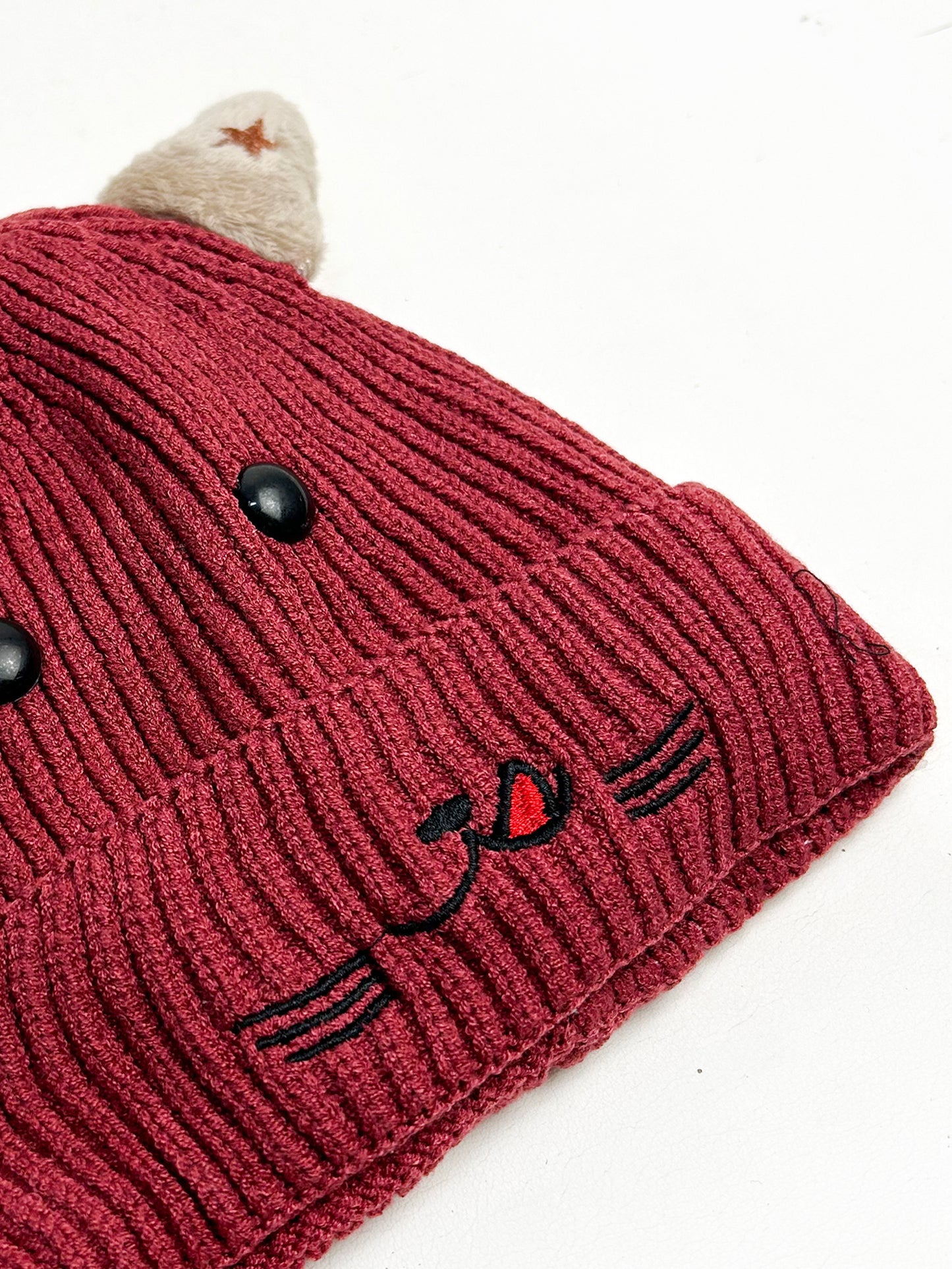 Maroon Beanie Winter Caps For Kids/Unisex Winter Hat/Warm Knitted Beanie for Kids KWC15