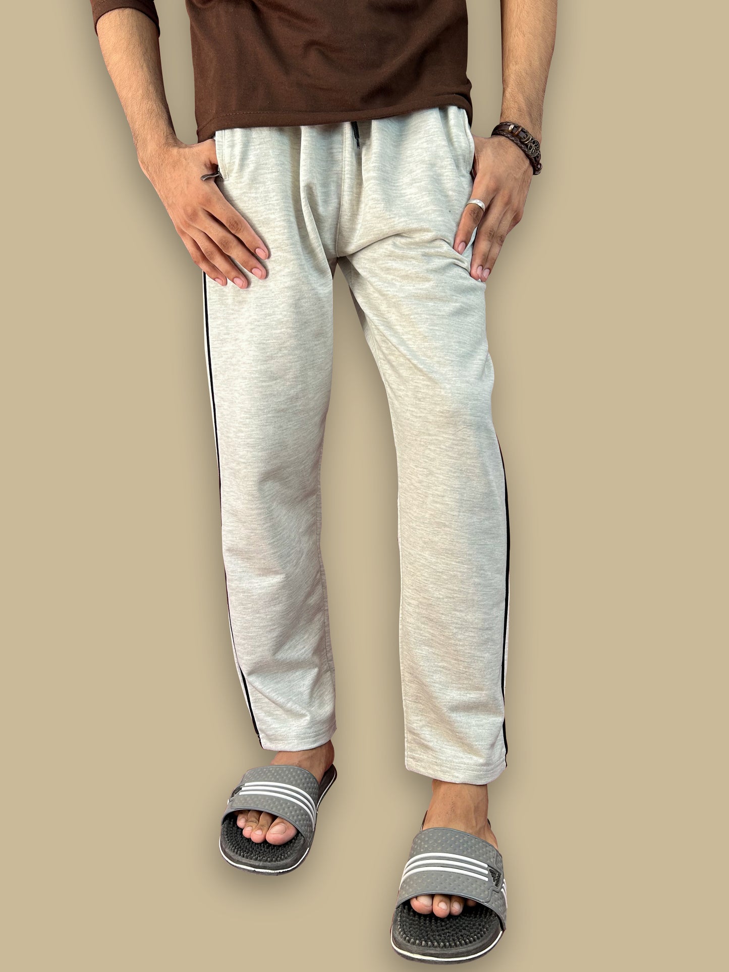 White Plain Trouser For Men's MT93