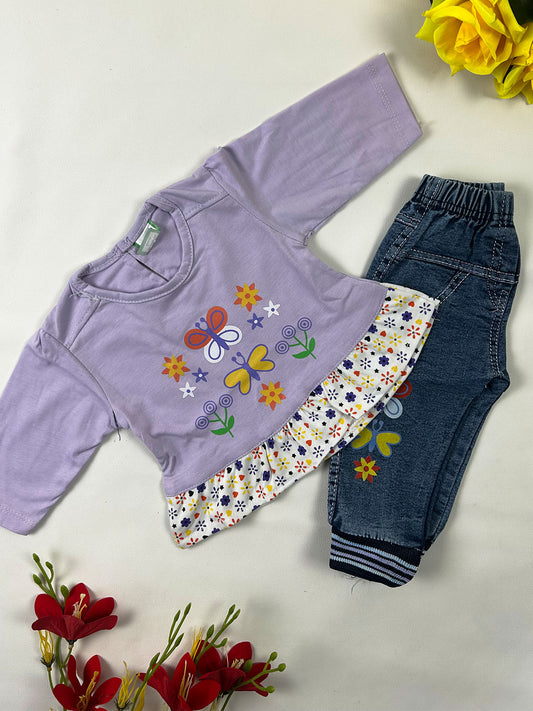 0Mth - 3Mth Violet Baby Suit For Newborn NBS822