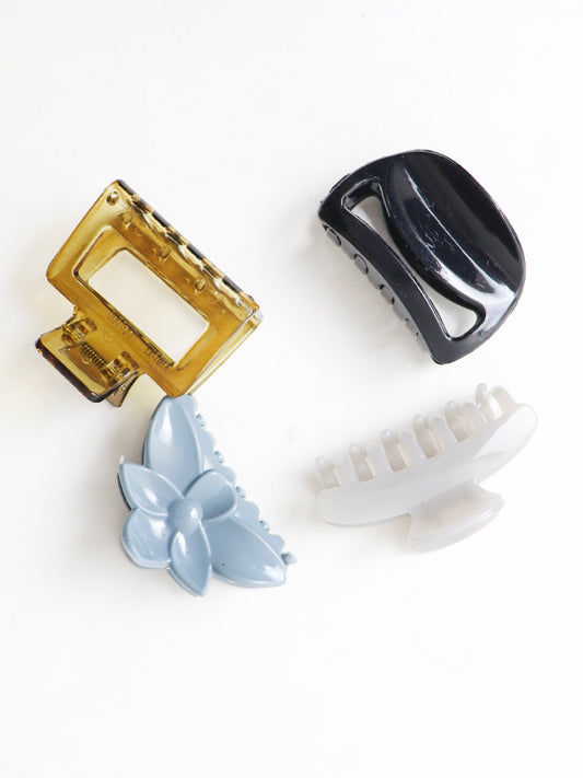 GHC03 Girl's Hair Claw Clip Pack of 4