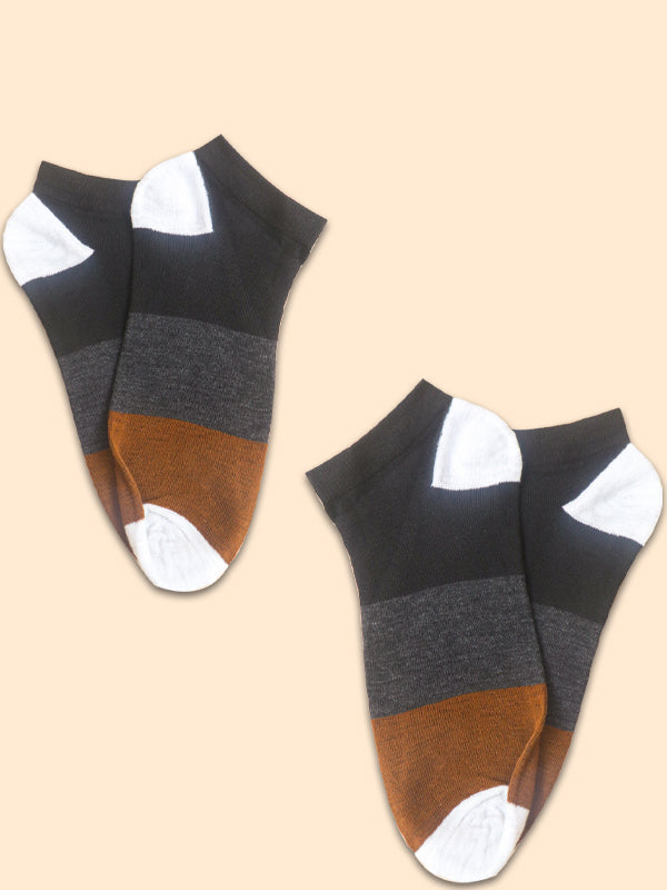 Pack Of 2 Multicolor Ankle Socks for Men MS18