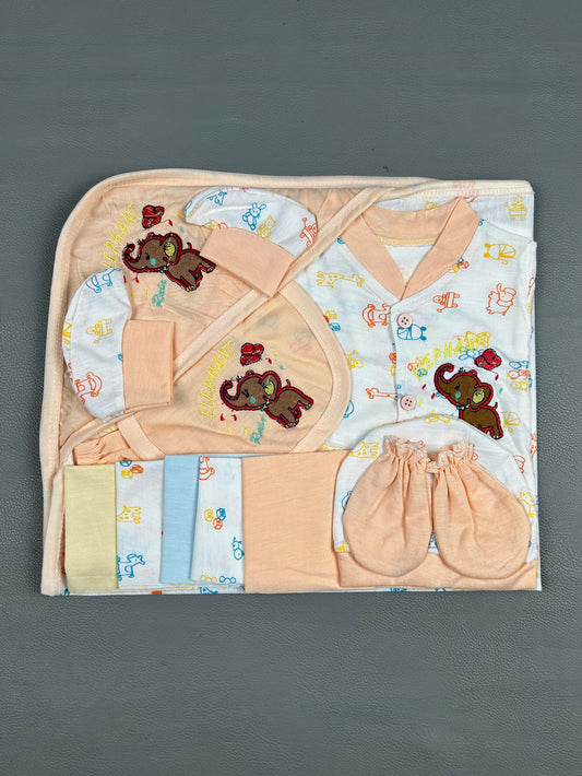 0Mth - 3Mth Elephant Light Orange 12Pcs Gift Set For Newborn NBGS127