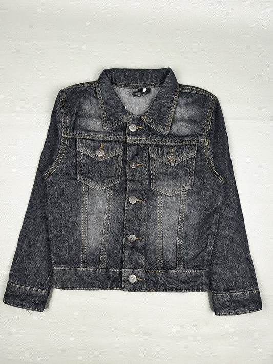 4Yrs-5Yrs Henry Faded Black Denim Jacket For Kids KJ22