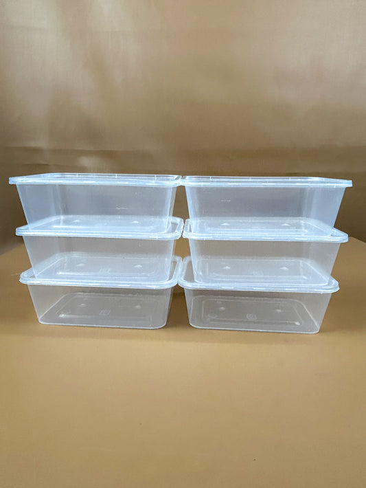 Transparent Pack Of 10 Small Food Container / Storage Box 750ML KIT-36