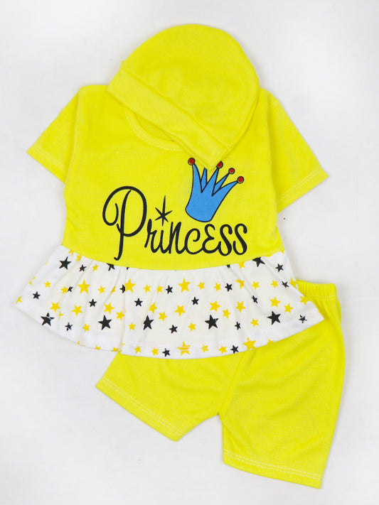 NBS04 HG Newborn Baby Suit 0Mth - 3Mth Princess Yellow