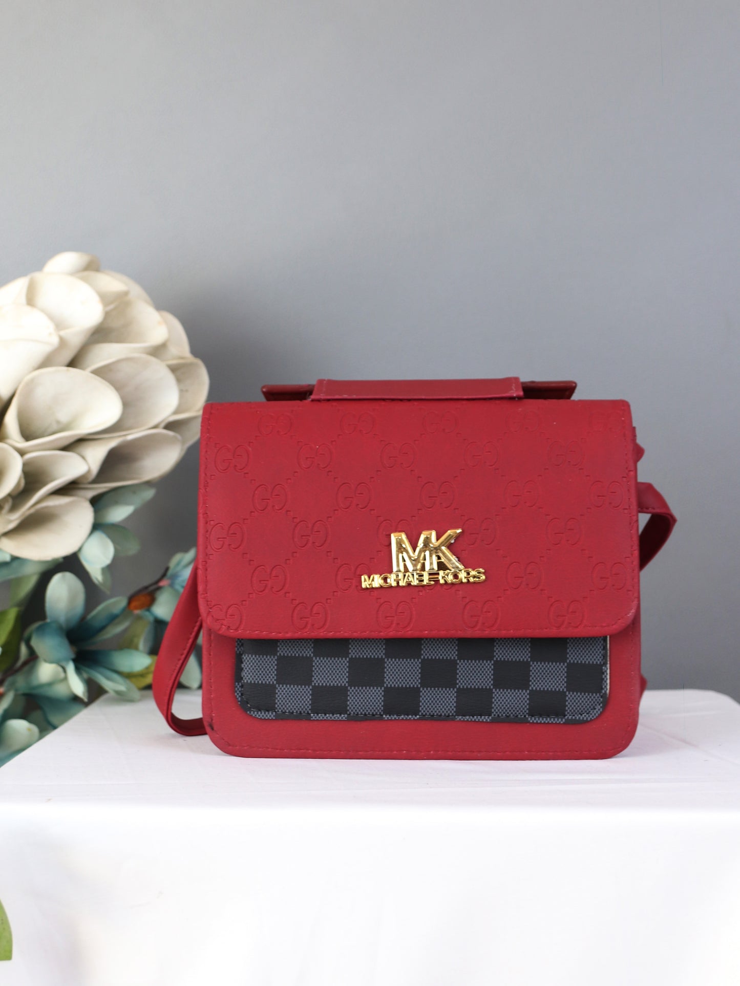 Women's MK Mini Handbag Maroon