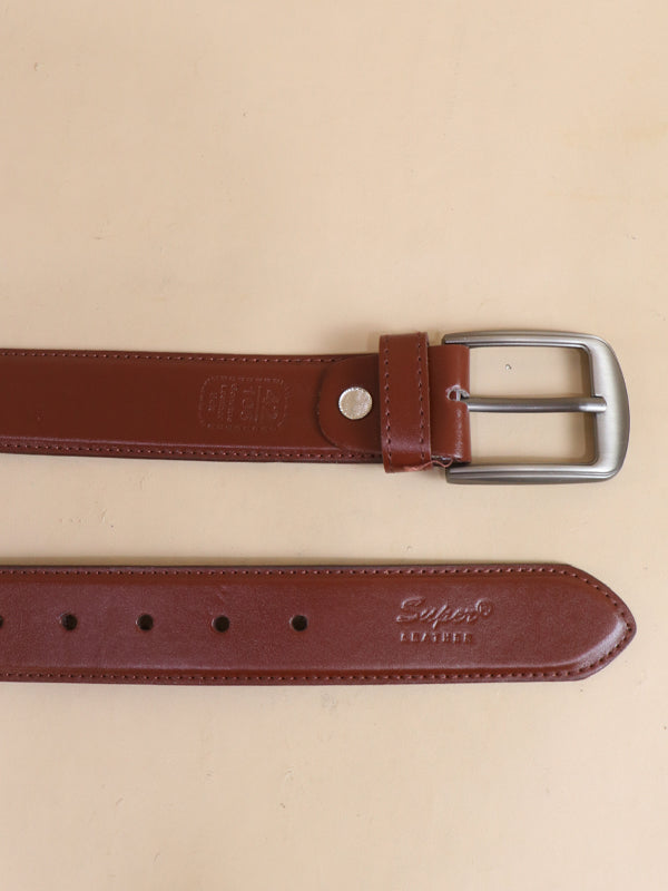 Brown Faux Leather Belt For Men's MB04