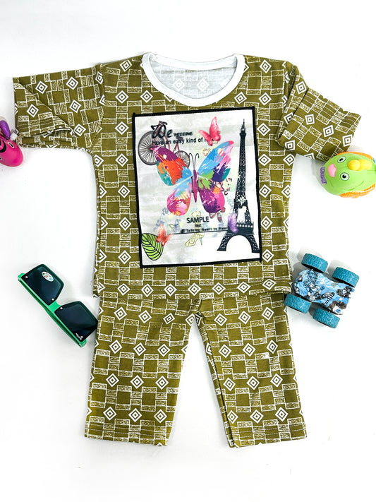 1.5Yr - 4Yrs Music Green Suit For Kids TG BS91