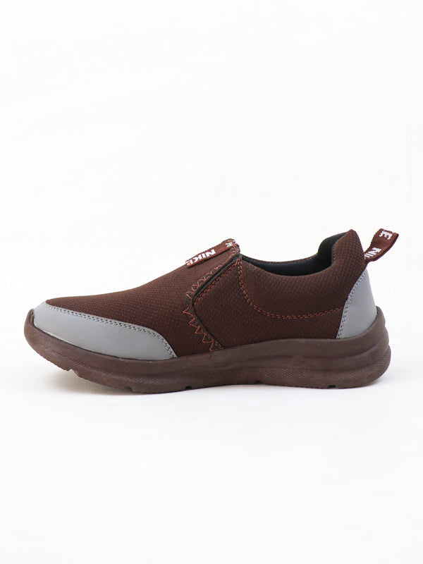 MJS41 Men's Slip-On Shoes Brown