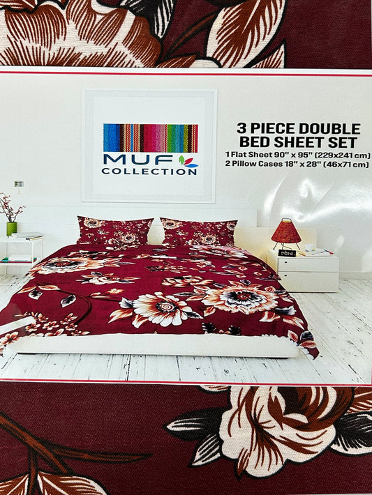3pc Double Bed Sheet BS49